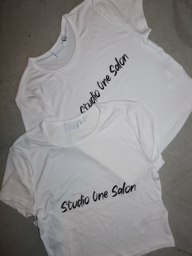 Studio One Salon Tee - Ribbed Crop Fit